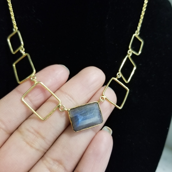 💎14 KT GOLD OVER STERLING SILVER NECKLACE - Picture 3 of 6